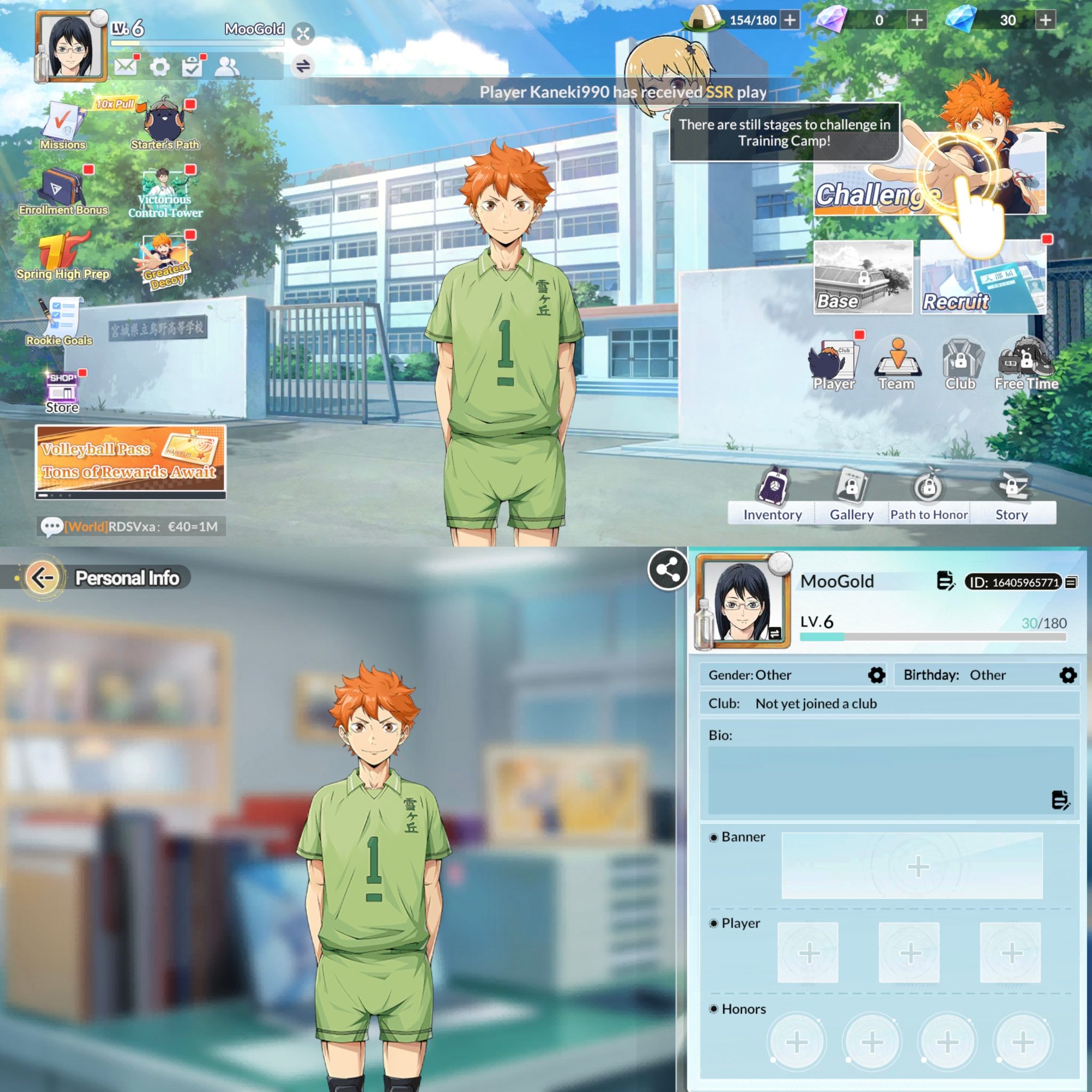 Panduan menemukan User ID Haikyu Fly High