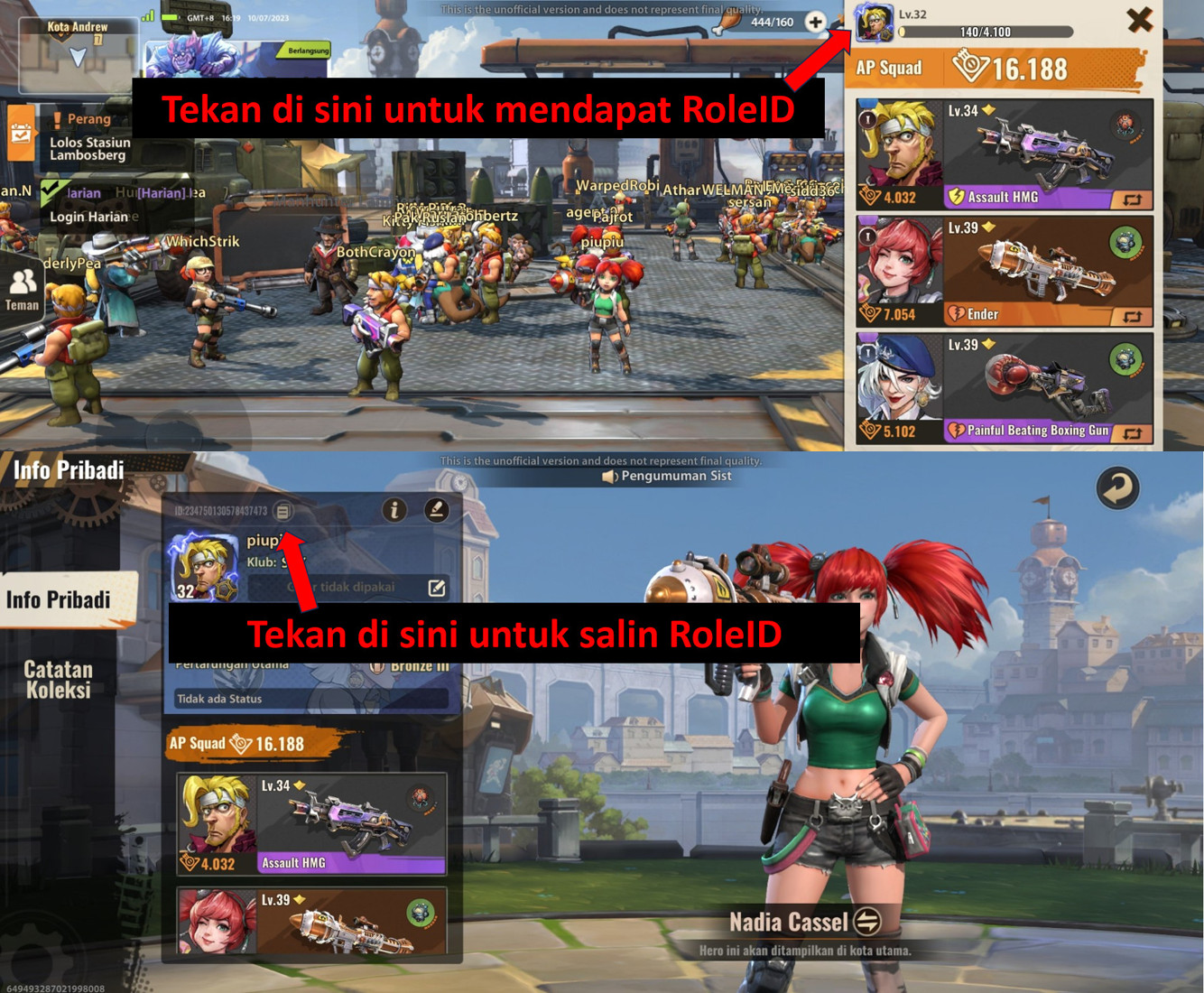 Panduan menemukan User ID Metal Slug: Awekening