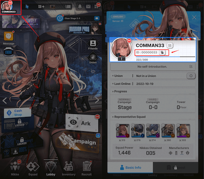 Panduan menemukan User ID Goddess of Victory Nikke